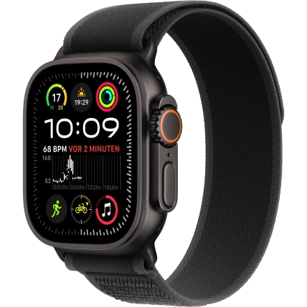 Часы Apple Watch Ultra 2 GPS + Cellular 49 мм, титановый корпус, ремешок Trail цвета Синий/Черный,размер S/M